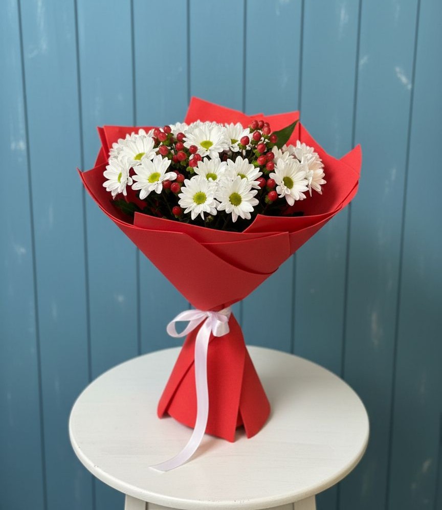 Букет цветов из: Хризантемы в ЗЯБ Набережные Челны