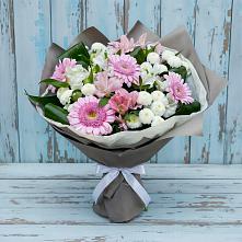 Букет цветов из:  Герберы, Альстромерии и Хризантемы #REPLACE_PRED# ЗЯБ Набережные Челны
