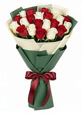 Букет Микс из красных и белых роз #REPLACE_PRED# ЗЯБ Набережные Челны