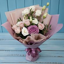 Букет цветов из:  Розы и Лизиантусы в ЗЯБ Набережные Челны