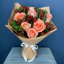 Букет цветов из:  Розы и Альстромерии в ЗЯБ Набережные Челны