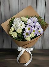 Букет цветов из:  Хризантемы и Розы в ЗЯБ Набережные Челны