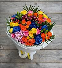 Букет цветов из:  Розы и Хризантемы в ЗЯБ Набережные Челны