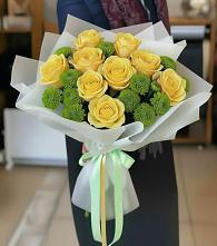Букет цветов из:  Хризантемы и Розы #REPLACE_PRED# ЗЯБ Набережные Челны