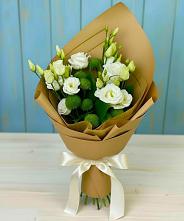 Букет цветов из:  Хризантемы и Лизиантусы #REPLACE_PRED# ЗЯБ Набережные Челны