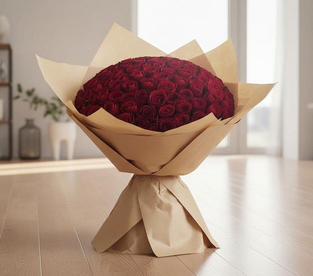 Букет 101 Красная роза в ЗЯБ Набережные Челны