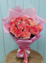 Букет 15 Розовых роз Равель в ЗЯБ Набережные Челны