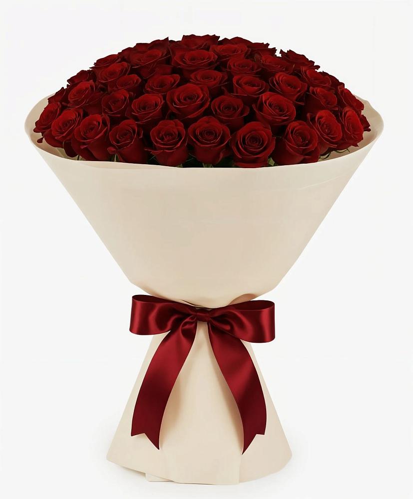 Букет 101 Бордовая роза Блэк Бакарра в ЗЯБ Набережные Челны